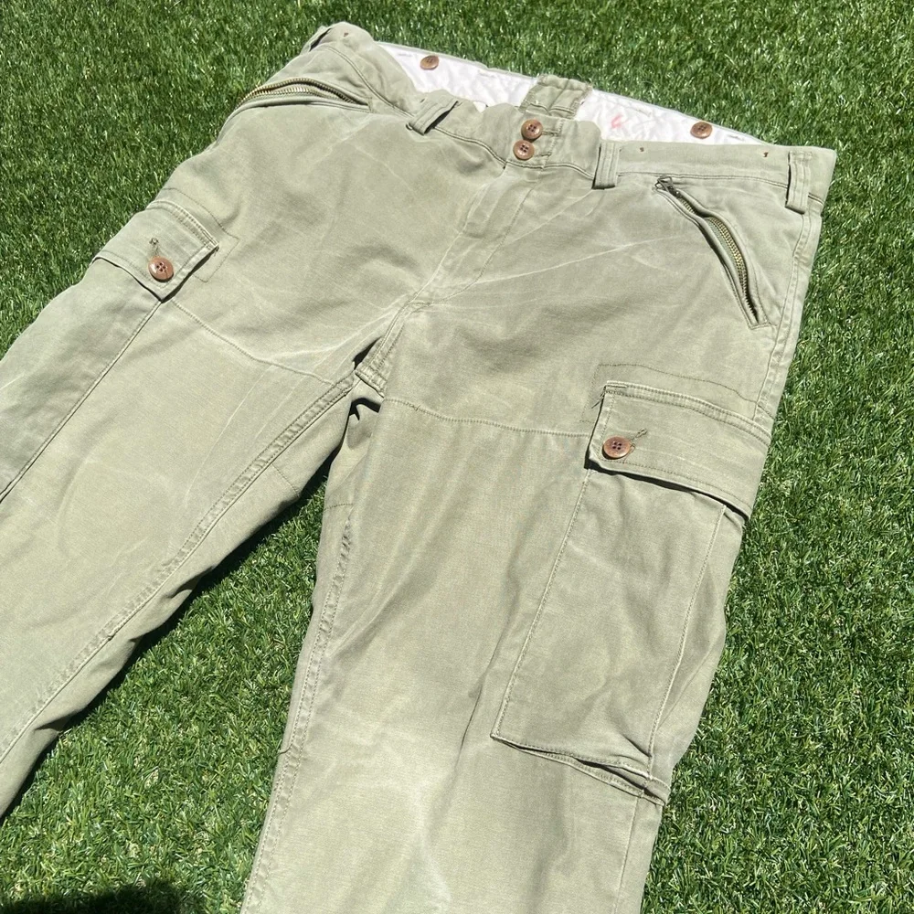 Men's Olive Cargo Pants - Picture 2 of 6